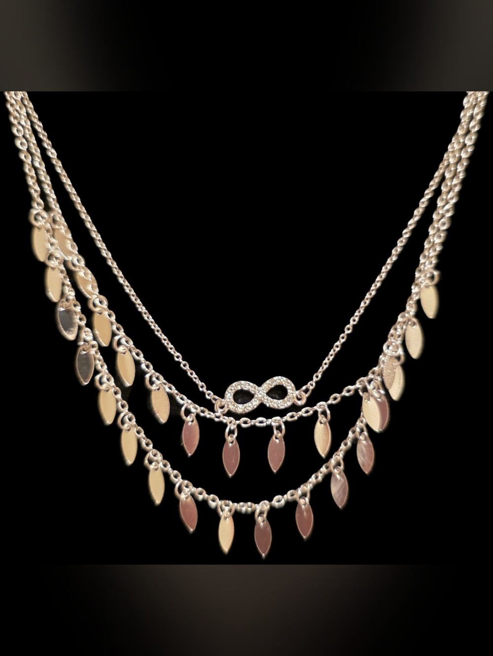 Infinity Layered Pendant Necklace